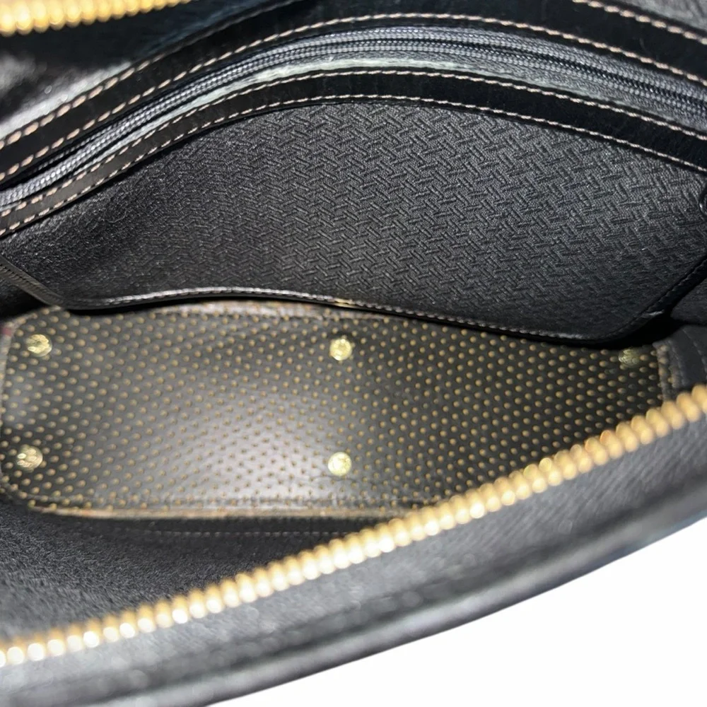 Dooney & Bourke Vintage Cabrio Perforated Polka Dot Leather Hobo Shoulder Bag
